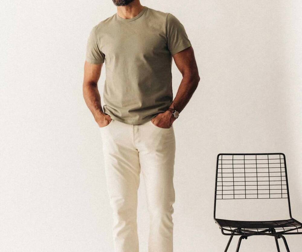NEW TAYLOR STITCH organic cotton short sleeve tee in sage